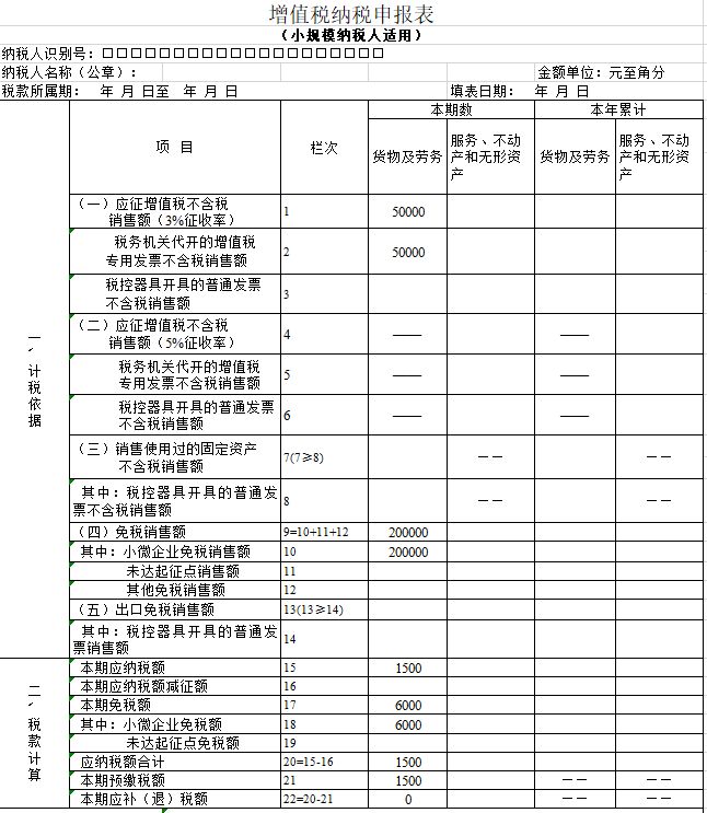 蔬菜销售增值税申报表怎么填(图5)